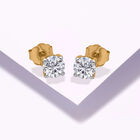 IGI-zertifizierte SI GH Diamant-Ohrringe in 585 Gelbgold - 0,50 ct. image number 1